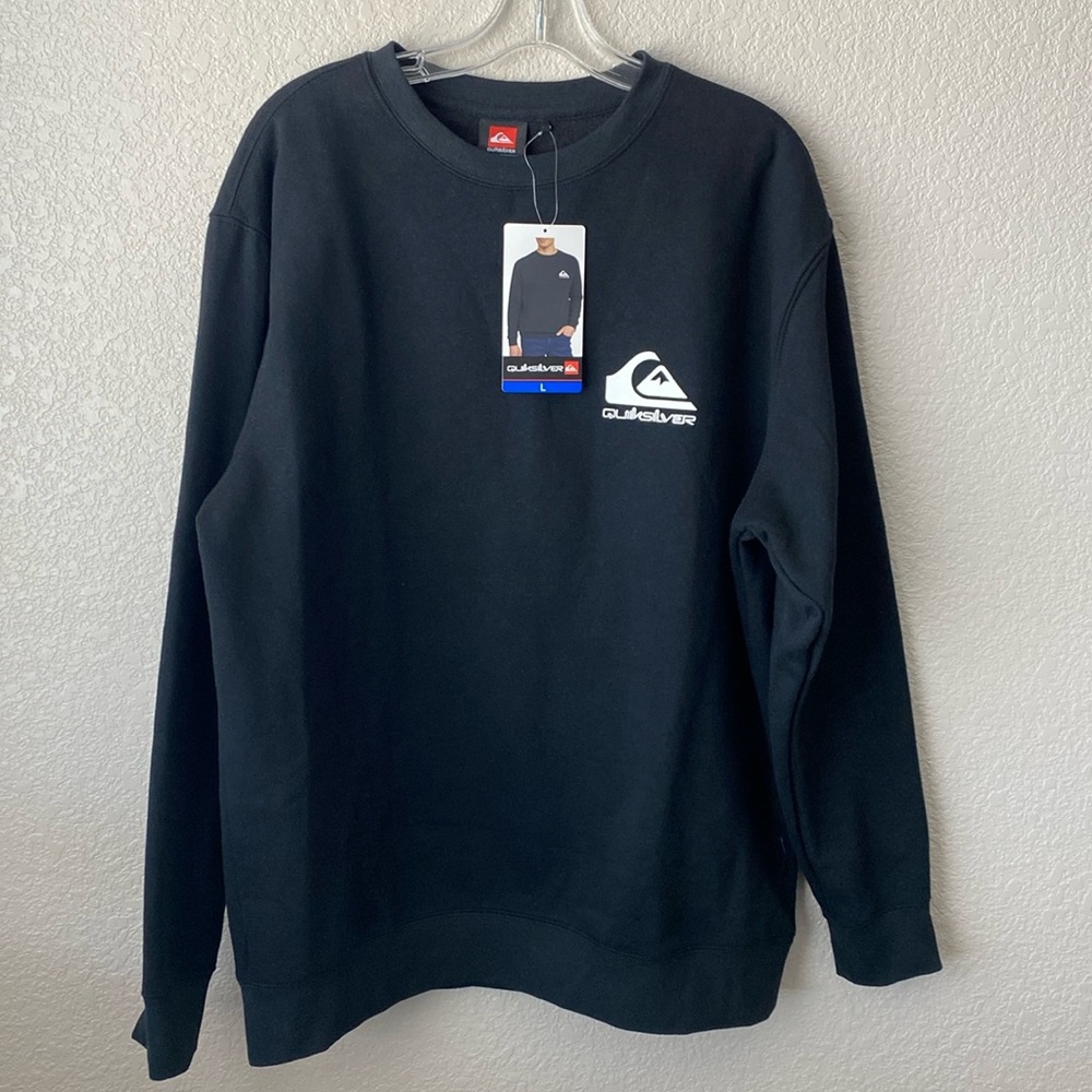 Quiksilver Men's Crew Neck Sweatshirt, Black